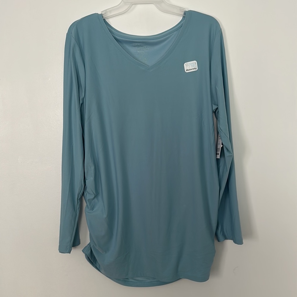 Time and Tru Women's Maternity Long Sleeve T-Shirt Size L - Picture 4 of 9